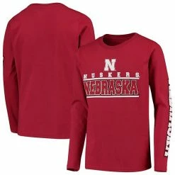 Outerstuff Youth Scarlet Nebraska Huskers Transition Two-Hit Long Sleeve T-Shirt -Outerstuff shop unnamed file 10758