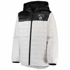 Outerstuff Youth White Brooklyn Nets Double Dribble Reversible Packable Full-Zip Puffer Jacket -Outerstuff shop unnamed file 10809
