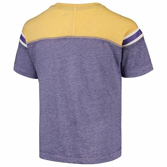 Outerstuff Girls Youth Heathered Purple Minnesota Vikings Team Captain V-Neck T-Shirt 6 Outerstuff Girls Youth Heathered Purple Minnesota Vikings Team Captain V-Neck T-Shirt - Image 4