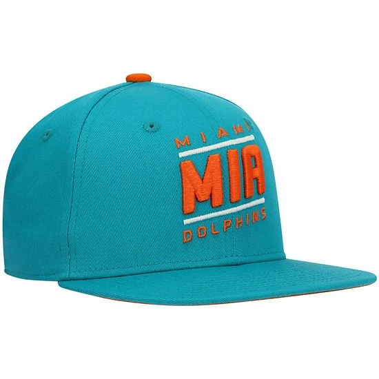 Outerstuff Preschool Aqua Miami Dolphins Team Code Snapback Hat 6 Outerstuff Preschool Aqua Miami Dolphins Team Code Snapback Hat - Image 4