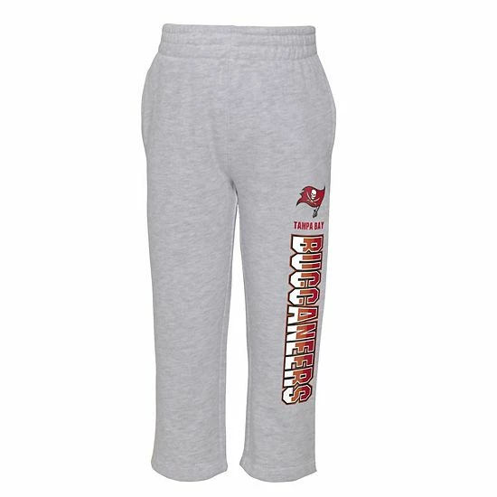 Outerstuff Toddler Heather Gray/Red Tampa Bay Buccaneers Playmaker Hoodie And Pants Set 6 Outerstuff Toddler Heather Gray/Red Tampa Bay Buccaneers Playmaker Hoodie And Pants Set - Image 4