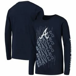 Outerstuff Youth Navy Atlanta Braves Score Long Sleeve T-Shirt -Outerstuff shop unnamed file 10865