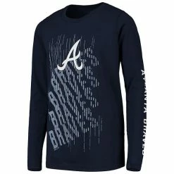 Outerstuff Youth Navy Atlanta Braves Score Long Sleeve T-Shirt -Outerstuff shop unnamed file 10866
