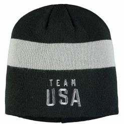 Outerstuff Men's Black/Gray Team USA Latitude Knit Beanie