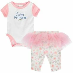 Outerstuff Girls Newborn & Infant White/Pink Los Angeles Chargers Lil Princess Bodysuit & Tutu Leggings Set