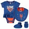 Outerstuff Girls Newborn & Infant Royal New York Mets Play Your Best Bodysuit, Bib & Booties Set -Outerstuff shop unnamed file 10945