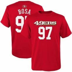Outerstuff Youth Nick Bosa Scarlet San Francisco 49ers Mainliner Player Name & Number T-Shirt