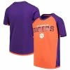 Outerstuff Youth Orange/Purple Clemson Tigers Circuit Breaker Mesh Raglan T-Shirt