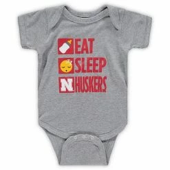 Outerstuff Infant Heathered Gray Nebraska Huskers Daily Agenda Creeper