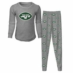 Outerstuff Toddler Heathered Gray New York Jets Sleep Set