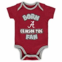 Outerstuff Newborn & Infant Crimson/White Alabama Crimson Tide Born A Fan Three-Piece Bodysuit Set -Outerstuff shop unnamed file 11042