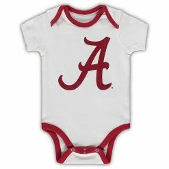 Outerstuff Newborn & Infant Crimson/White Alabama Crimson Tide Born A Fan Three-Piece Bodysuit Set -Outerstuff shop unnamed file 11043