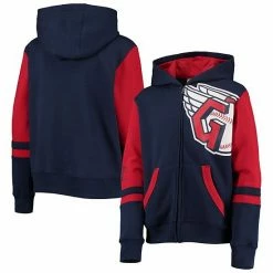 Outerstuff Youth Navy Cleveland Guardians Stadium Color-Block Full-Zip Hoodie -Outerstuff shop unnamed file 11046