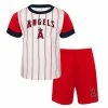 Outerstuff Infant White/Red Los Angeles Angels Position Player T-Shirt & Shorts Set