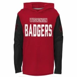 Outerstuff Youth Red Wisconsin Badgers Heritage Hoodie Long Sleeve T-Shirt