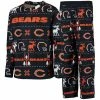 Outerstuff Youth Navy Chicago Bears Logo Allover Print Long Sleeve T-Shirt & Pants Holiday Pajamas Sleep Set -Outerstuff shop unnamed file 1120