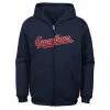 Outerstuff Youth Navy Cleveland Guardians Wordmark Full-Zip Hoodie