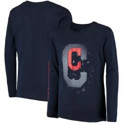 Outerstuff Youth Navy Cleveland Indians Platinum Logo Long Sleeve T-Shirt -Outerstuff shop unnamed file 1147