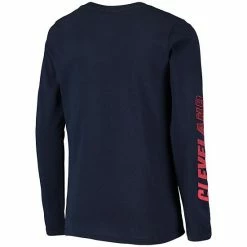 Outerstuff Youth Navy Cleveland Indians Platinum Logo Long Sleeve T-Shirt -Outerstuff shop unnamed file 1149