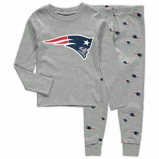 Outerstuff Toddler Heathered Gray New England Patriots Sleep Set 3 Outerstuff Toddler Heathered Gray New England Patriots Sleep Set