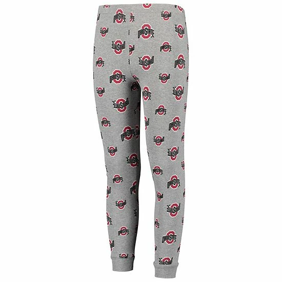 Outerstuff Youth Heathered Gray Ohio State Buckeyes Long Sleeve T-Shirt & Pants Sleep Set 7 Outerstuff Youth Heathered Gray Ohio State Buckeyes Long Sleeve T-Shirt & Pants Sleep Set - Image 5