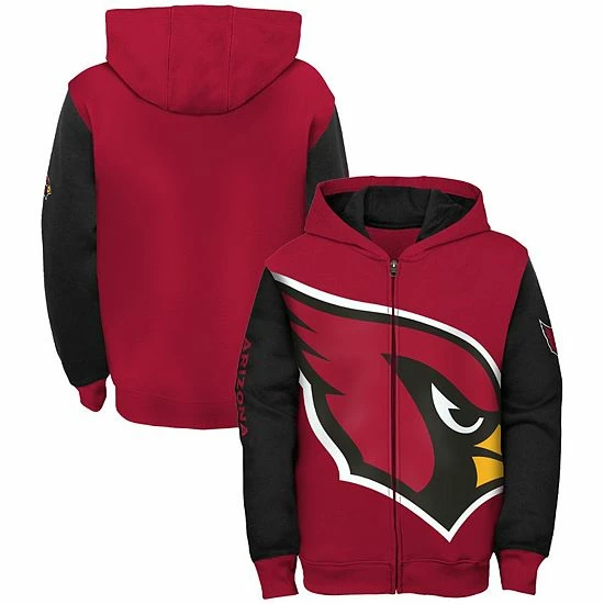Outerstuff Youth Cardinal/Black Arizona Cardinals Poster Board Full-Zip Hoodie 4 Outerstuff Youth Cardinal/Black Arizona Cardinals Poster Board Full-Zip Hoodie - Image 2