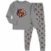 Outerstuff Youth Heathered Gray Cincinnati Bengals Long Sleeve T-Shirt & Pants Sleep Set -Outerstuff shop unnamed file 1235