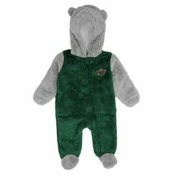 Outerstuff Newborn Green Minnesota Wild Game Nap Teddy Fleece Bunting Full-Zip Sleeper -Outerstuff shop unnamed file 1252