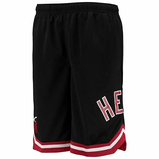 Outerstuff Youth Black Miami Heat Box Out Baller Shorts 5 Outerstuff Youth Black Miami Heat Box Out Baller Shorts - Image 3