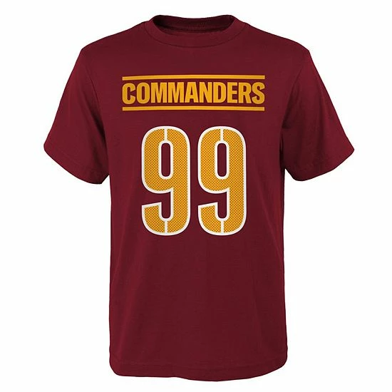 Outerstuff Youth Chase Young Burgundy Washington Commanders Mainliner Player Name & Number T-Shirt 5 Outerstuff Youth Chase Young Burgundy Washington Commanders Mainliner Player Name & Number T-Shirt - Image 3