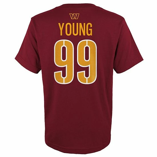 Outerstuff Youth Chase Young Burgundy Washington Commanders Mainliner Player Name & Number T-Shirt 6 Outerstuff Youth Chase Young Burgundy Washington Commanders Mainliner Player Name & Number T-Shirt - Image 4