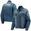 Outerstuff Juniors Blue Dallas Cowboys Ballistic Denim Tri-Blend Button-Up Jacket