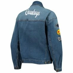 Outerstuff Juniors Blue Dallas Cowboys Ballistic Denim Tri-Blend Button-Up Jacket -Outerstuff shop unnamed file 1289