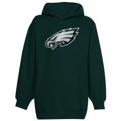 Outerstuff Philadelphia Eagles Youth Primary Logo Fleece Hoodie Sweatshirt - Midnight Green