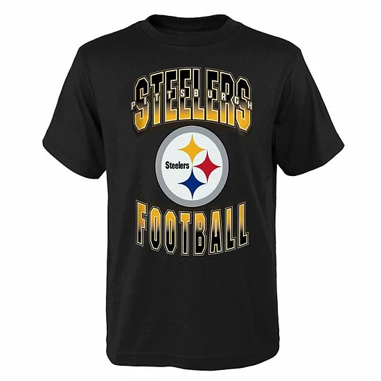Outerstuff Youth Black Pittsburgh Steelers Forward Progress T-Shirt 3 Outerstuff Youth Black Pittsburgh Steelers Forward Progress T-Shirt