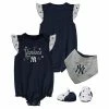 Outerstuff Girls Newborn & Infant Navy New York Yankees Three-Piece Bodysuit Bib & Bootie Set -Outerstuff shop unnamed file 1380