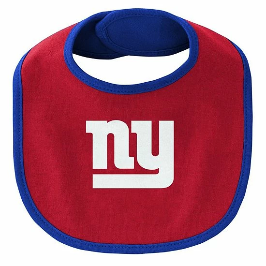 Outerstuff Newborn & Infant Royal/Red New York Giants Little Champ Three-Piece Bodysuit Bib & Booties Set 7 Outerstuff Newborn & Infant Royal/Red New York Giants Little Champ Three-Piece Bodysuit Bib & Booties Set - Image 5