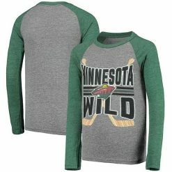 Outerstuff Youth Heathered Gray/Heathered Green Minnesota Wild Square Up Raglan Tri-Blend Long Sleeve T-Shirt 7 Outerstuff Youth Heathered Gray/Heathered Green Minnesota Wild Square Up Raglan Tri-Blend Long Sleeve T-Shirt -Outerstuff shop unnamed file 1395