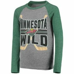 Outerstuff Youth Heathered Gray/Heathered Green Minnesota Wild Square Up Raglan Tri-Blend Long Sleeve T-Shirt 8 Outerstuff Youth Heathered Gray/Heathered Green Minnesota Wild Square Up Raglan Tri-Blend Long Sleeve T-Shirt -Outerstuff shop unnamed file 1396