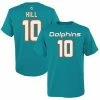 Outerstuff Youth Tyreek Hill Aqua Miami Dolphins Mainliner Player Name & Number T-Shirt