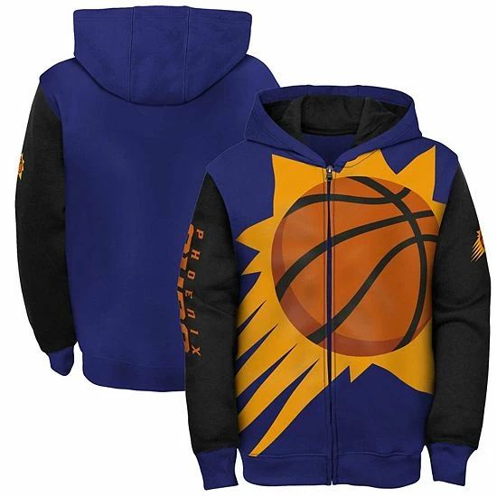Outerstuff Youth Purple/Black Phoenix Suns Poster Board Color Block Full-Zip Hoodie 4 Outerstuff Youth Purple/Black Phoenix Suns Poster Board Color Block Full-Zip Hoodie - Image 2