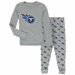 Outerstuff Youth Heathered Gray Tennessee Titans Long Sleeve T-Shirt & Pants Sleep Set
