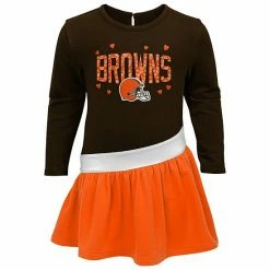 Outerstuff Girls Toddler Brown/Orange Cleveland Browns Heart To Heart Jersey Tunic Dress -Outerstuff shop unnamed file 1540