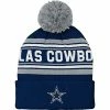 Outerstuff Youth Navy Dallas Cowboys Jacquard Cuffed Knit Hat With Pom