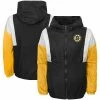 Outerstuff Youth Black Boston Bruins Stadium Colorblock Full-Zip Windbreaker Jacket