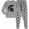 Outerstuff Youth Heathered Gray Michigan State Spartans Long Sleeve T-Shirt & Pant Sleep Set -Outerstuff shop unnamed file 1636