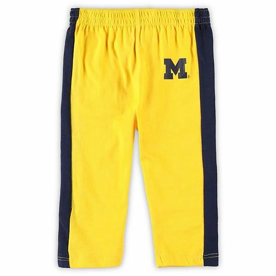 Outerstuff Newborn & Infant Navy/Maize Michigan Wolverines Little Kicker Long Sleeve Bodysuit & Sweatpants Set 6 Outerstuff Newborn & Infant Navy/Maize Michigan Wolverines Little Kicker Long Sleeve Bodysuit & Sweatpants Set - Image 4