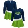 Outerstuff Girls Infant College Navy/Neon Green Seattle Seahawks Heart To Heart Jersey Tri-Blend Dress -Outerstuff shop unnamed file 1651