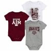 Outerstuff Infant Maroon/Heathered Gray/White Texas A&M Aggies 3-Pack Game On Bodysuit Set