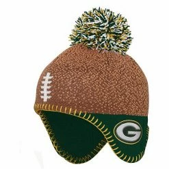 Outerstuff Newborn & Infant Brown Green Bay Packers Football Head Knit Hat